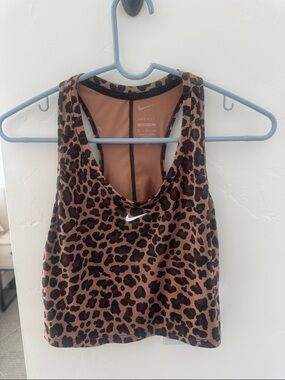Nike Leopard Print Racerback Tank - Brown/Black